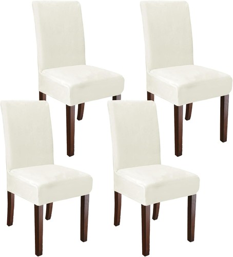 Beige velvet dining chair - velvet,