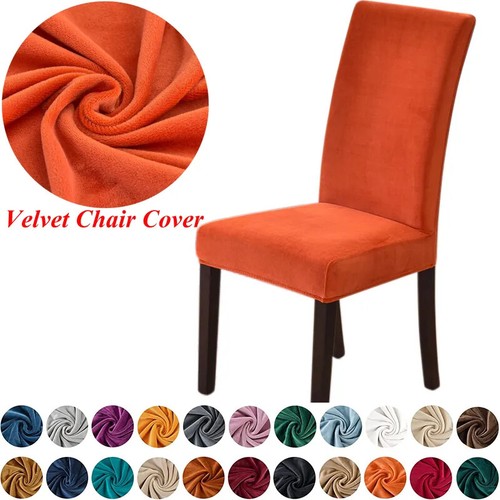 Velvet chair cover for dining - velvet,