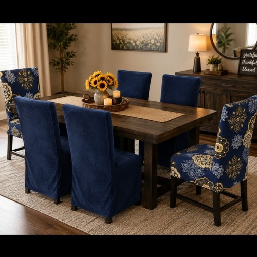 Versailtex navy gold mandala - navy,