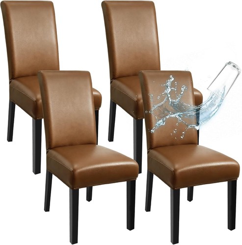 Leather dining chairs covers - leather,